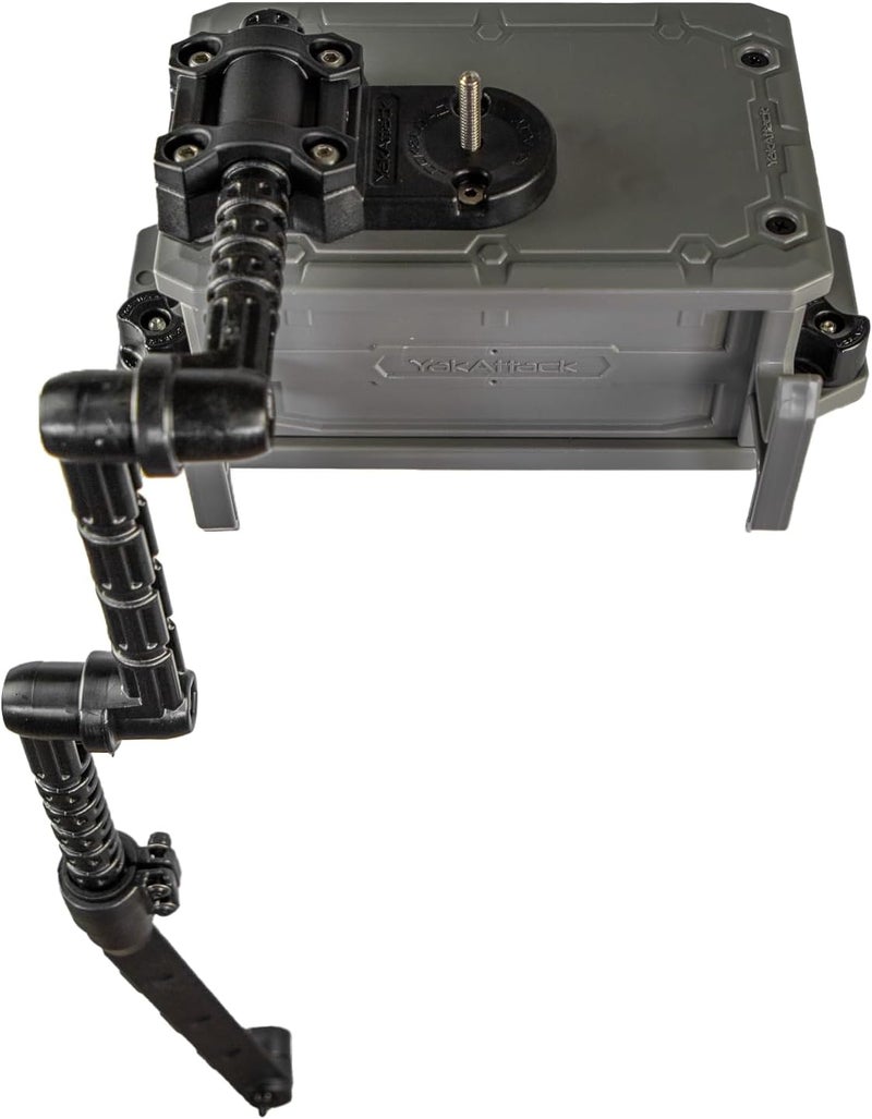 YakAttack CellBlok Battery Box & Switchblade Transducer Arm Combo - Color Options | USA Made | Kayak Fish Finder Mounting | Compact & Tool-Free Install | Track Compatible | Universal Kayak Accessory - Image 1